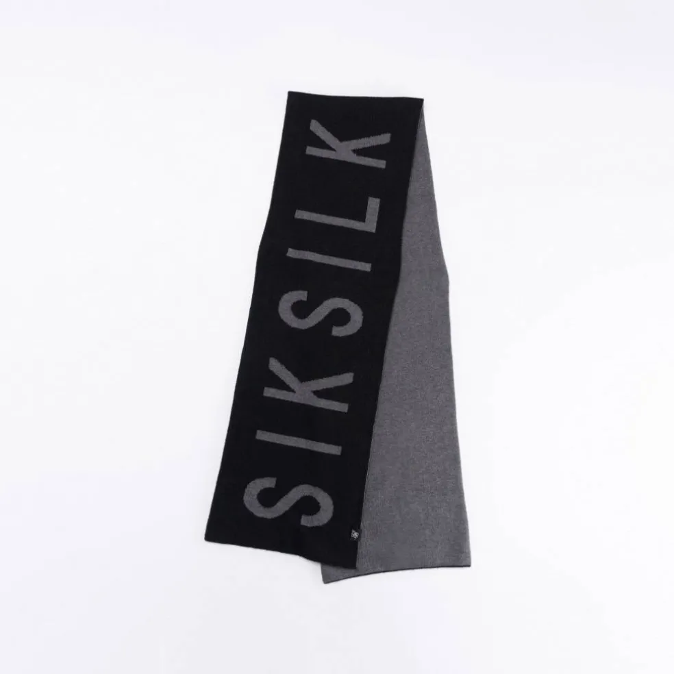 Men's Black Knitted Midweight Scarf