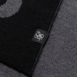 Men's Black Knitted Midweight Scarf