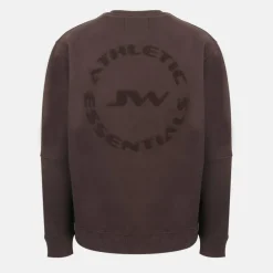 Men's Boucle Cotton Long Sleeve Oversized Fit Crew Sweatshirt
