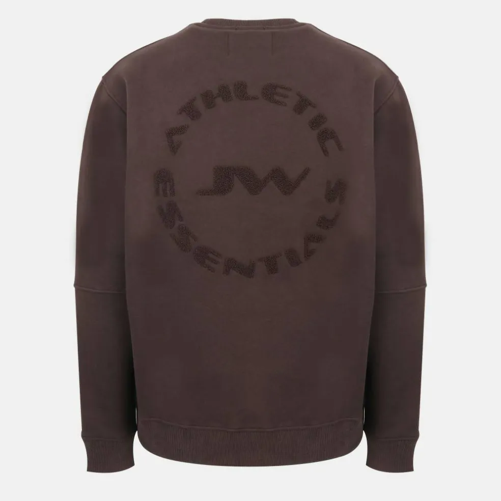 Men's Boucle Cotton Long Sleeve Oversized Fit Crew Sweatshirt