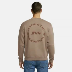 Men's Boucle Cotton Long Sleeve Oversized Fit Crew Sweatshirt