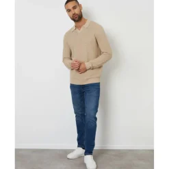 Men's Brockholes Long Sleeve Knitted Polo Shirt