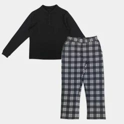 Men's 3 Button Cotton Long Sleeve Pyjama Sets