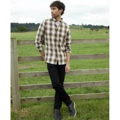Men's Cheque Long-Sleeve Patterned Shirt