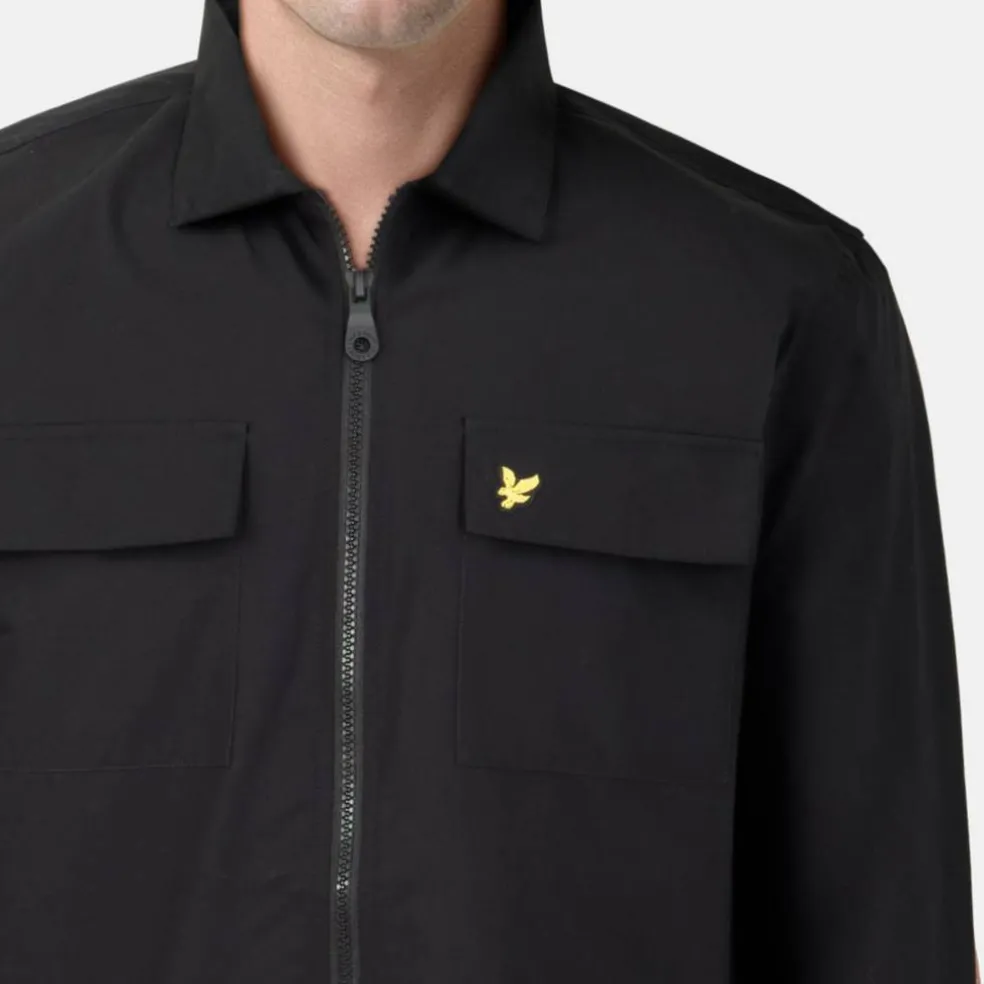 Men's Cotton Long Sleeve Zip Overshirt