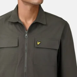 Men's Cotton Long Sleeve Zip Overshirt