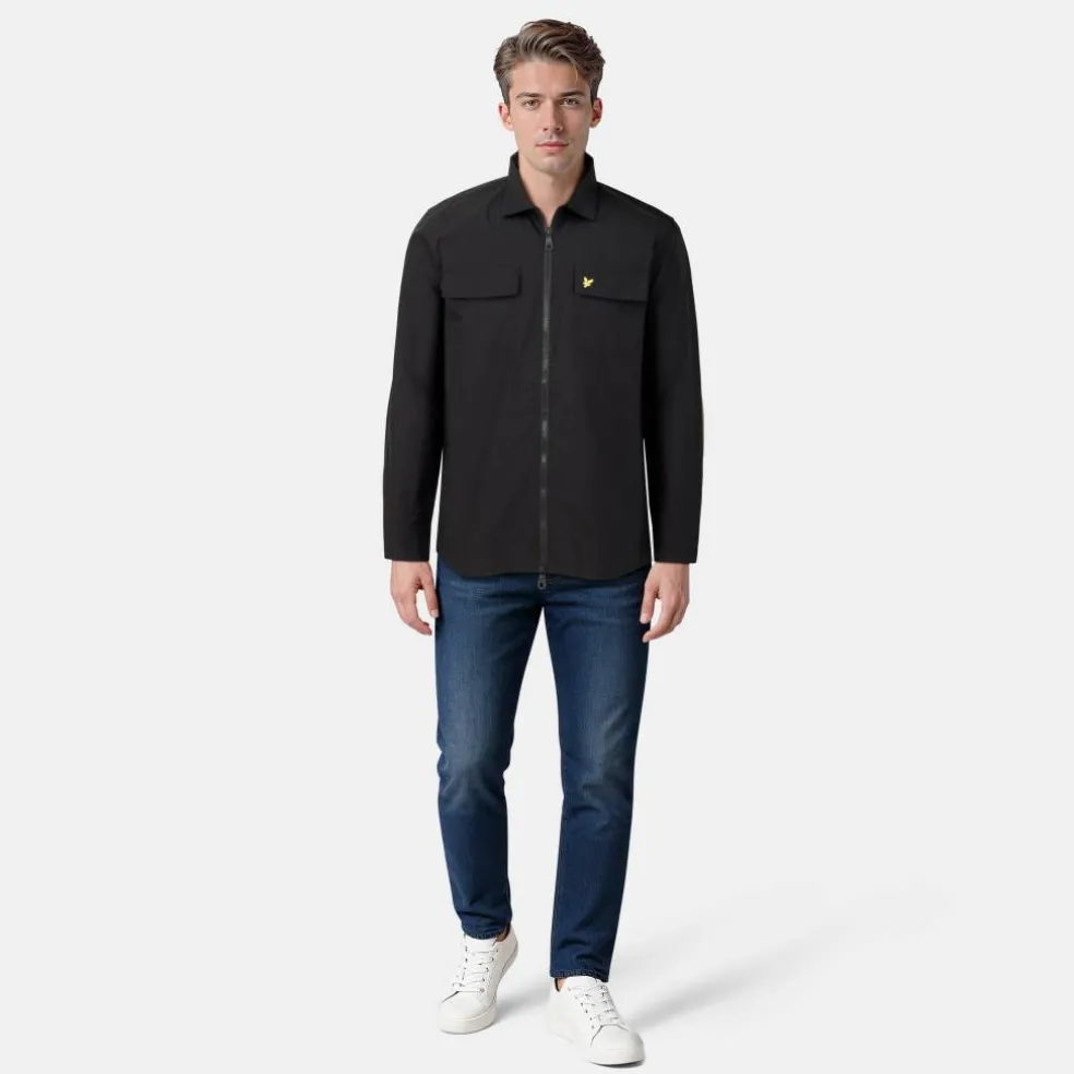 Men's Cotton Long Sleeve Zip Overshirt