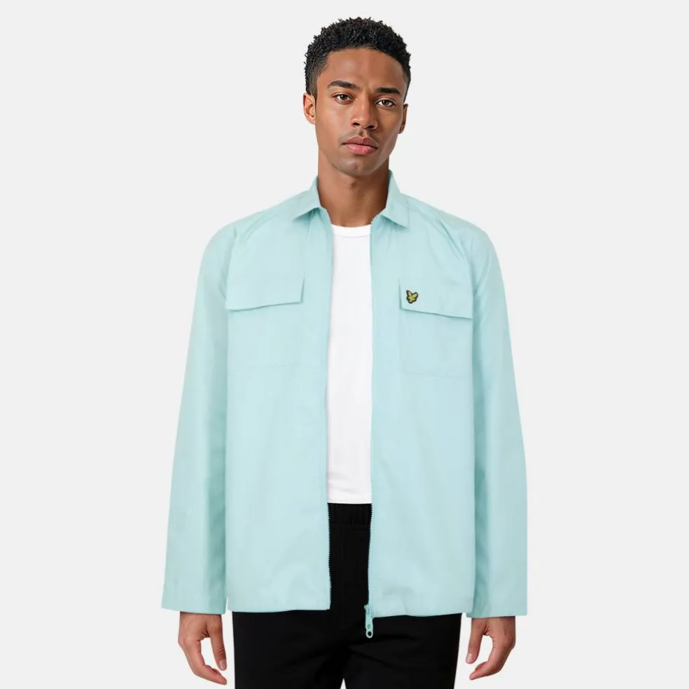 Men's Cotton Long Sleeve Zip Overshirt