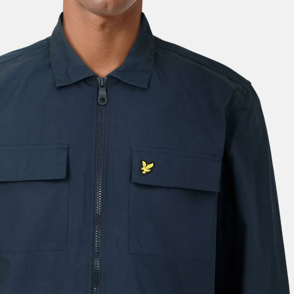 Men's Cotton Long Sleeve Zip Overshirt