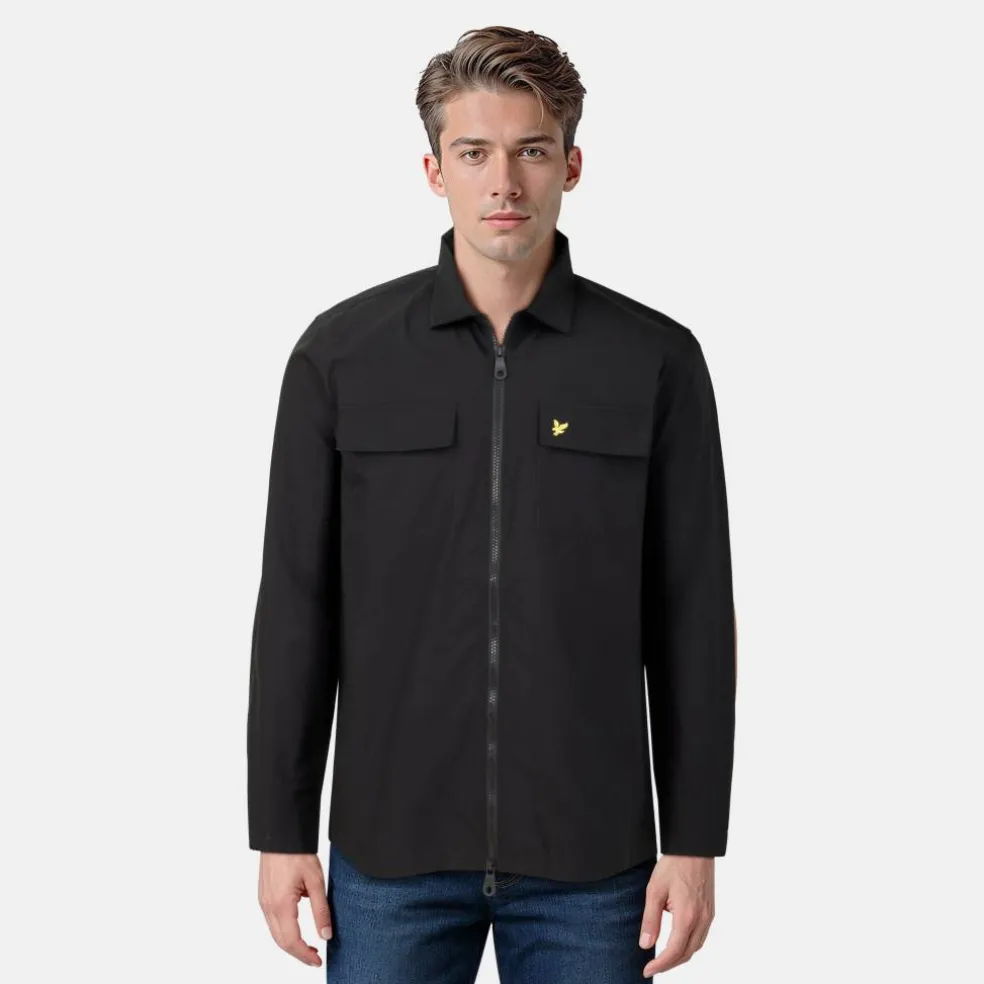 Men's Cotton Long Sleeve Zip Overshirt