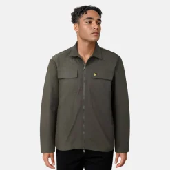 Men's Cotton Long Sleeve Zip Overshirt