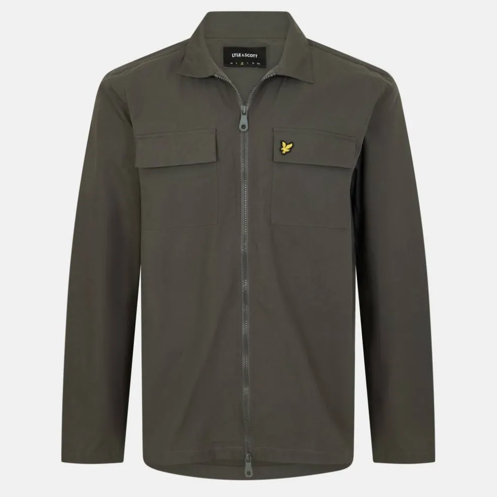Men's Cotton Long Sleeve Zip Overshirt