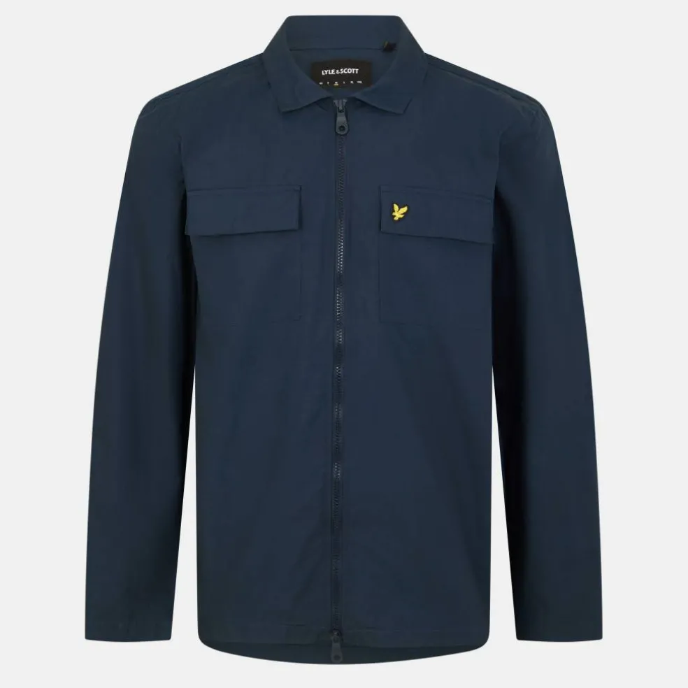 Men's Cotton Long Sleeve Zip Overshirt