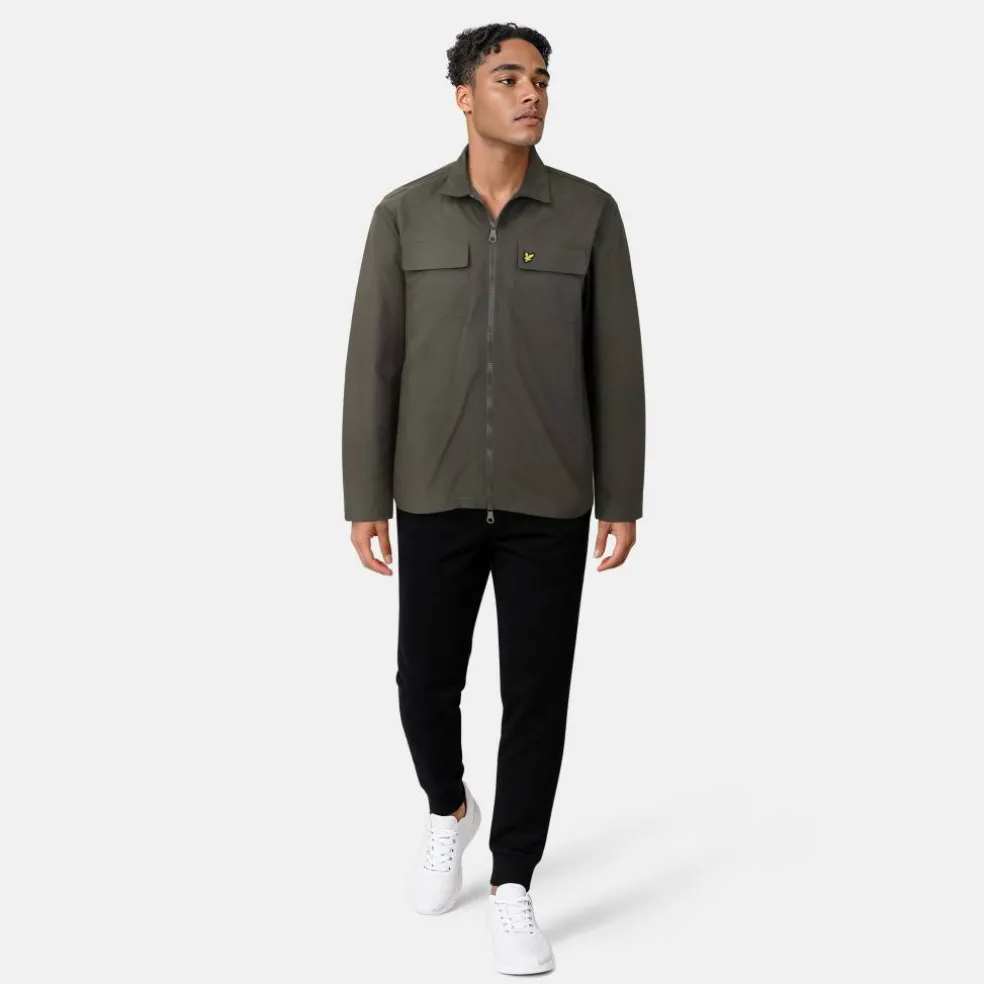 Men's Cotton Long Sleeve Zip Overshirt