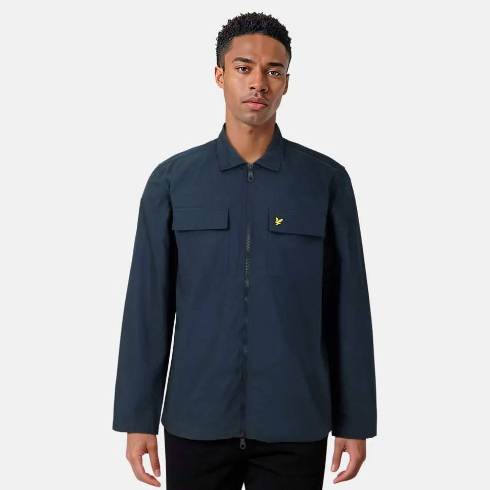 Men's Cotton Long Sleeve Zip Overshirt