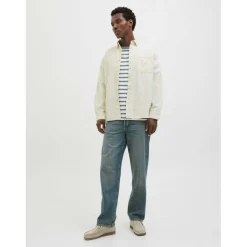 Men's Denim Long Sleeve Plain Shirt