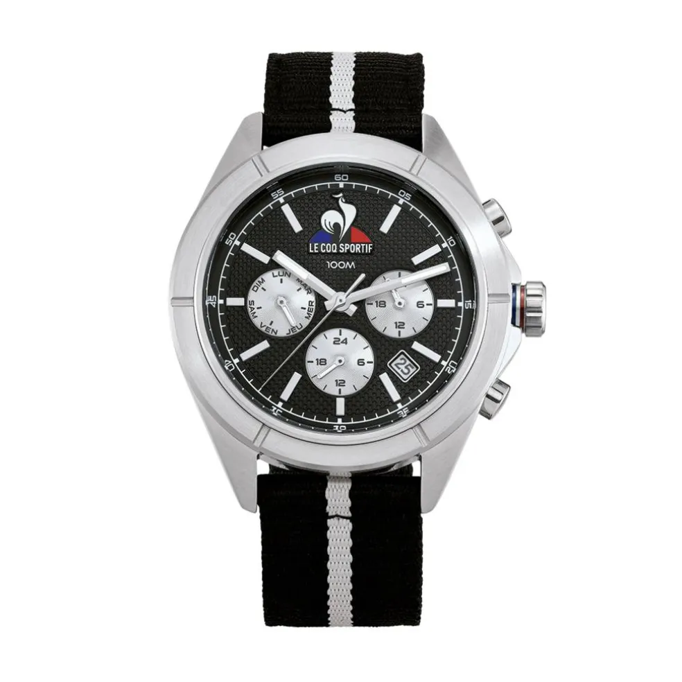 Men's Essentiel Black Fabric Strap Digital Watch