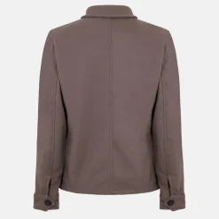Men's Faux Wool Four Pocket Long Sleeve Overshirt