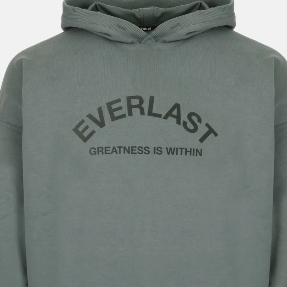 Men's Flocked Cotton Long Sleeve Oversized Fit Hoodie