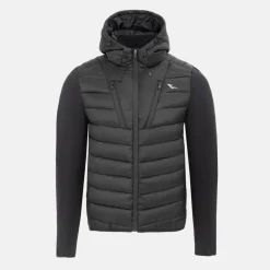 Men's Hooded Full Zip Long Sleeve Hybrid Jacket