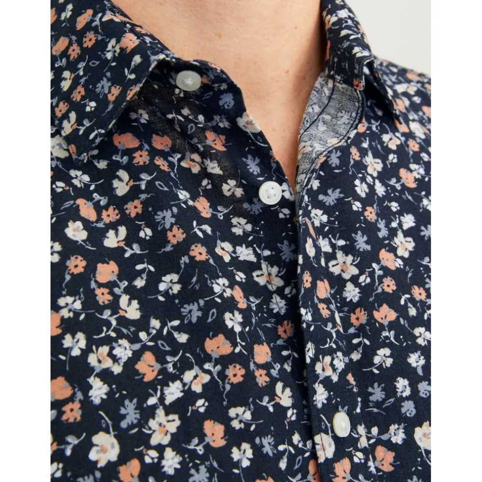 Men's JJ Floral Print Short-Sleeve Shirt
