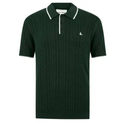 Men's JW Braid Knitted Short-Sleeve Polo Shirt