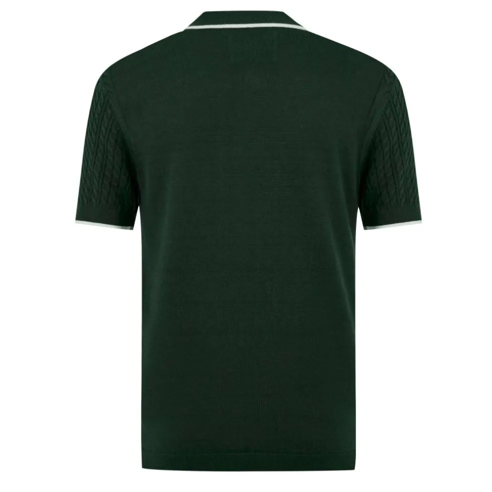 Men's JW Braid Knitted Short-Sleeve Polo Shirt