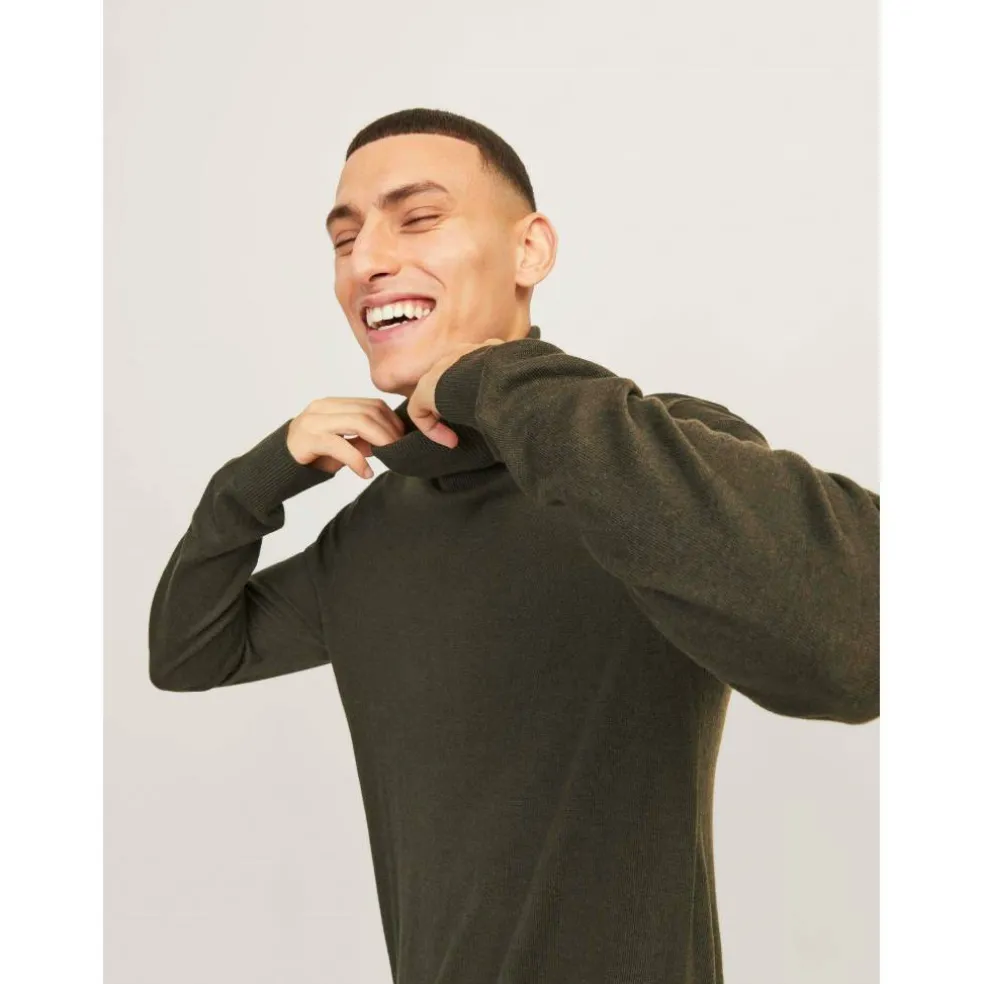 Men's Knitted Roll Neck Jumper