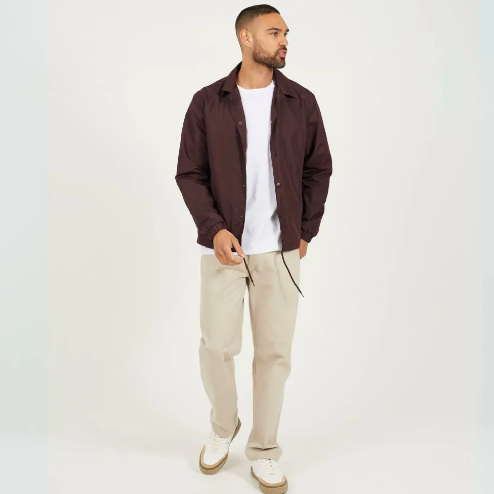 Mens Lightweight Coach Jacket with Drawcord Hem