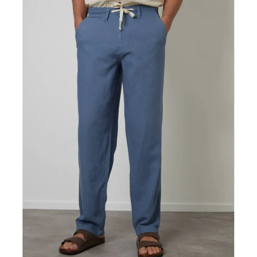 Men's Linen Straight Leg Trouser