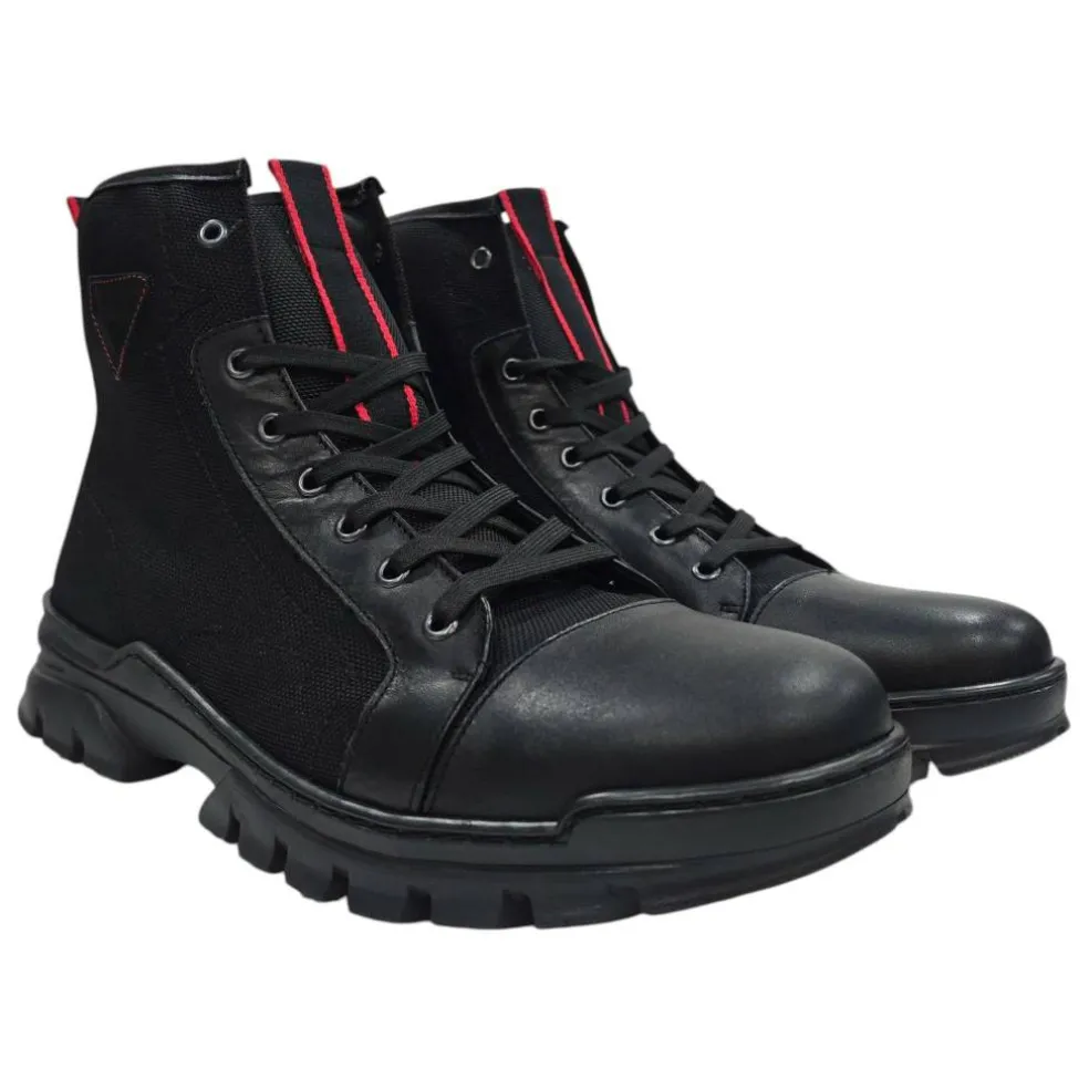 Men's Lucas Leather Ankle Lace Up Hiker Rugged Boots