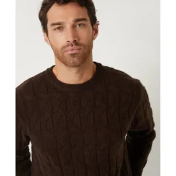 Men's Milton Cable Crew Knit Jumper