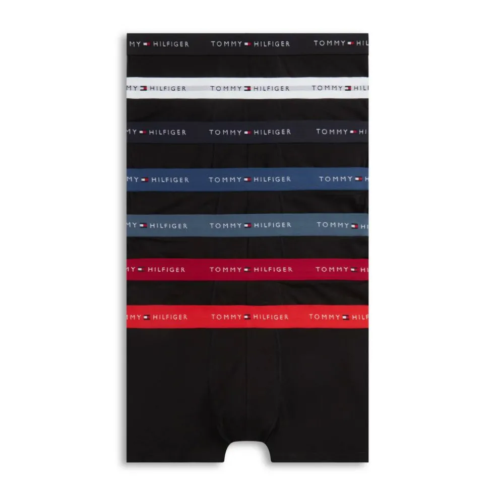 Mens 7-Pack Signature Repeat Logo Waistband Trunks