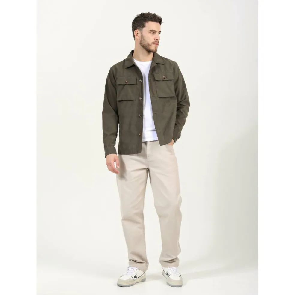 Mens 4 Pocket Long Sleeve Shacket