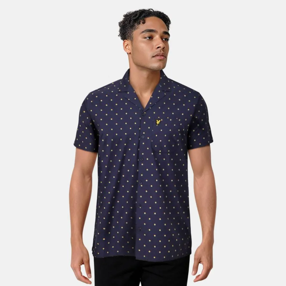Men's Polka Dot Pyjama Short-Sleeve Top