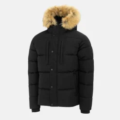 Men's Pretty's Hooded Long Sleeve Short Puffer Jacket