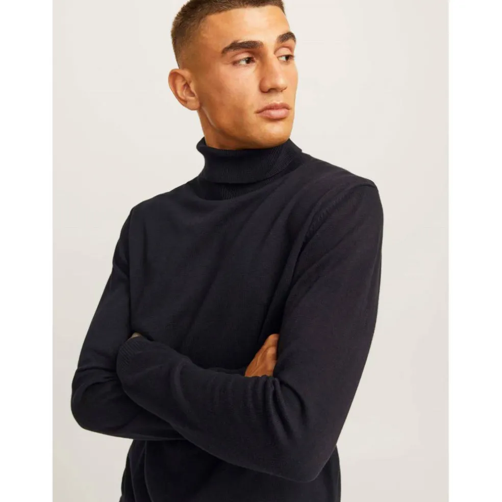 Men's Roll Neck Knitted Jumper