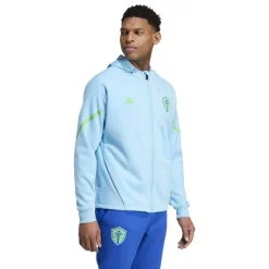 Men's Seattle Sounders Hooded Long Sleeve Slim Fit Licensed Rain Anorak