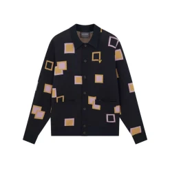 Men's Square Knitted Cardigan