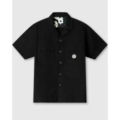 Men's Stamford Cuban Collar Short-Sleeve Plain Shirt