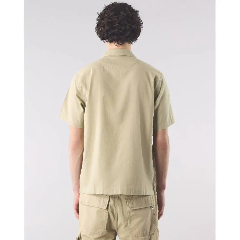 Men's Stamford Cuban Collar Short-Sleeve Plain Shirt