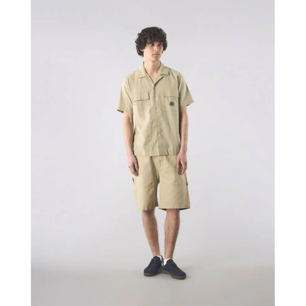 Men's Stamford Cuban Collar Short-Sleeve Plain Shirt
