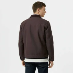 Men's Stone Canvas Wind Resistant Cotton Long Sleeve Varsity Jacket