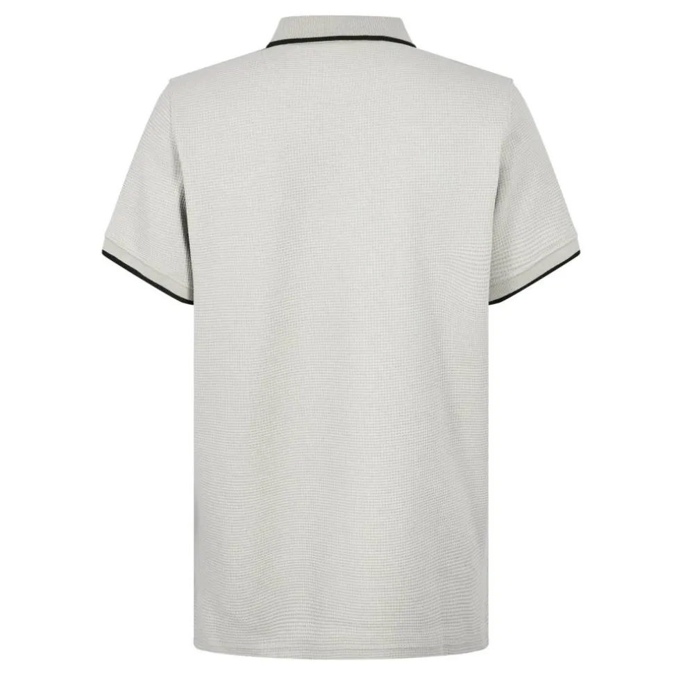 Men's Waffle Short-Sleeve Polo Shirt