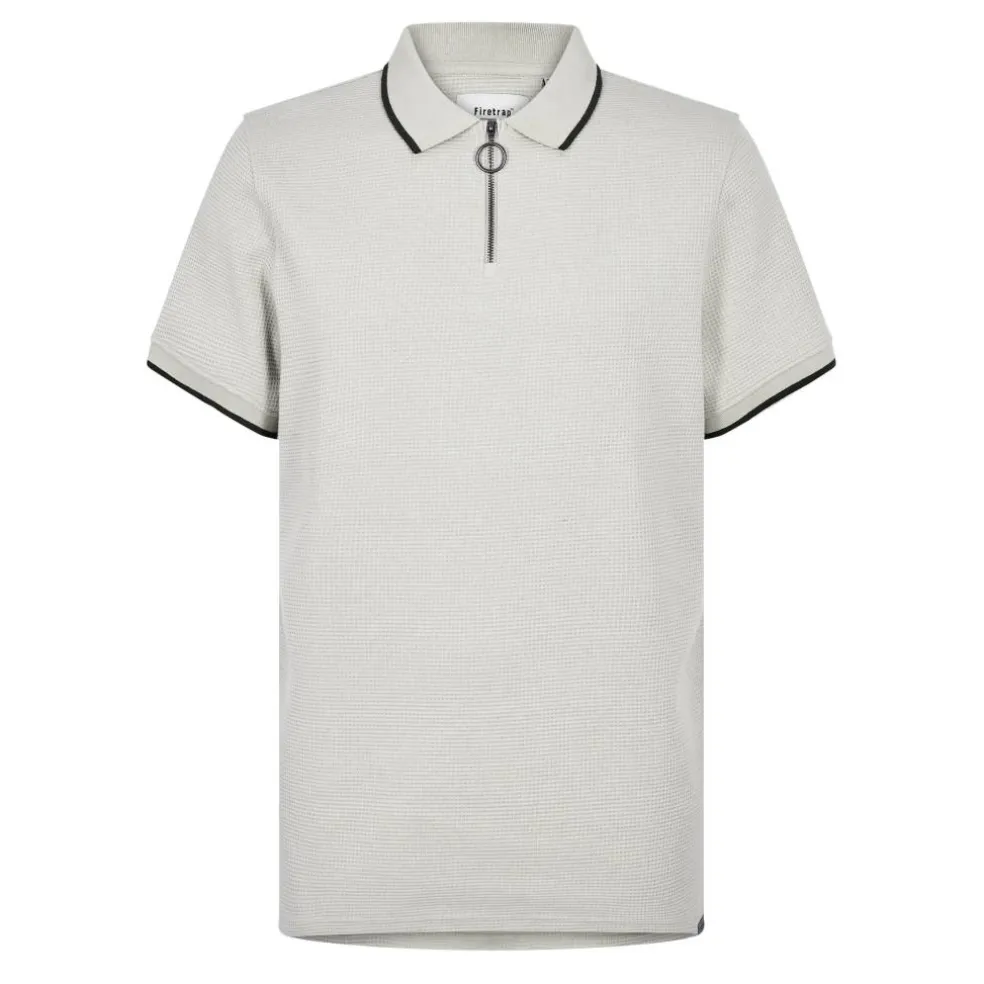 Men's Waffle Short-Sleeve Polo Shirt