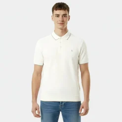 Men's Waffle Textured Short-Sleeve Polo Shirt