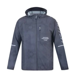 Men's Weather-Resistant Reflective Long Sleeve Full Zip Slim Fit Performance Running Jacket
