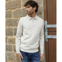 Men's Windermere Long Sleeve Zip Knitted Polo Shirt
