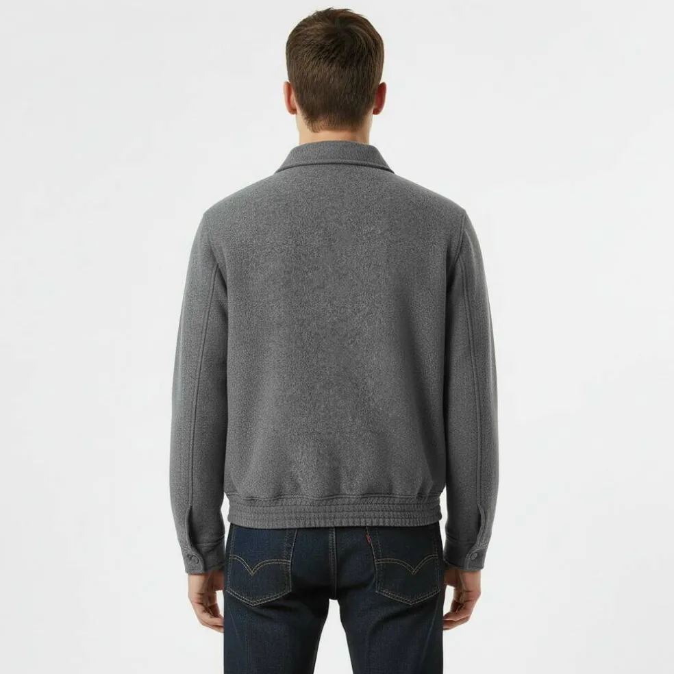 Men's York Wool Long Sleeve Bomber Jacket