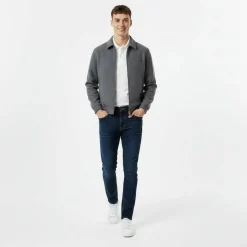 Men's York Wool Long Sleeve Bomber Jacket